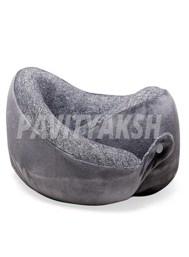PAVITYAKSH Neck Pillow Simple Foam Neck Pillow - Ergonomic Neck Pillow | Snoozing Neck Support | Adjustable Pillow Lightweight Comfortable & Breathable Cover | Travel Pillow - Image 1